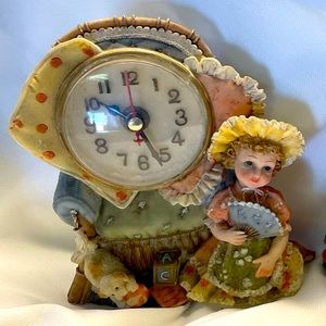 Vintage West German Kentocs Clock Girl